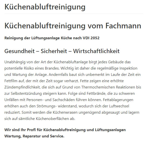 Kuechenabluftreinigung für  Bietigheim-Bissingen